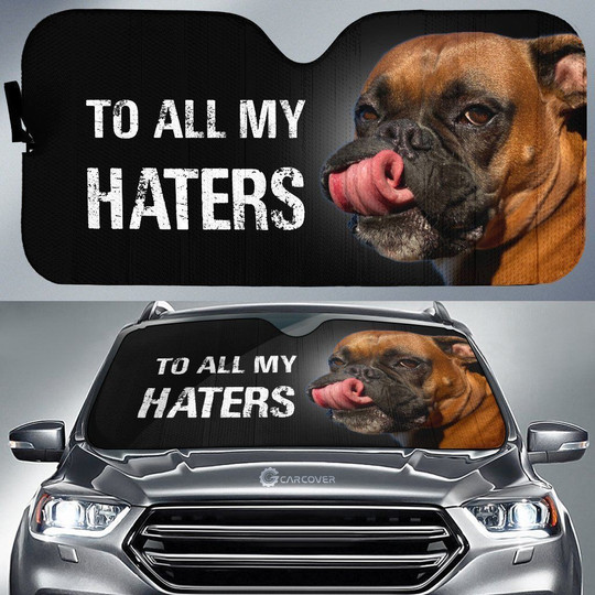 Life is Better with A Boxer Dog Car Windshield Sun Shade Anti-Ultraviolet Car Front Window Glass Sunshade Two Sizes