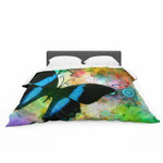 alyZen Moonshadow &amp;quot;Colorful Blue&amp;quot; Multicolor Butterfly Featherweight3D Customize Bedding Set/ Duvet Cover Set/  Bedroom Set/ Bedlinen , Comforter Set