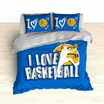 Custom Basketball Bedding, Personalized, I Love Basketball, Basketball Duvet or Comforter , Comforter Set