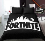 Black Fortnite Gamer 3D Personalized Customized Bedding Sets Duvet Cover Bedroom Sets Bedset Bedlinen , Comforter Set