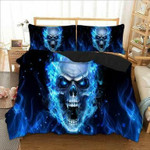 3d blue skull duvet cover Bedding set , Comforter Set