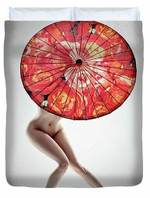 Lady With Red Shoes And Parasol 3D Personalized Customized Duvet Cover Bedding Sets Bedset Bedroom Set , Comforter Set