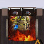 Bedding Set Cool Firefighter Us California King / White EXR4882 , Comforter Set