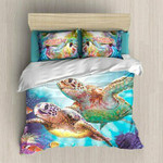 Turtle Colorful  3D Customized Bedding Sets Duvet Cover Bedlinen Bed set , Comforter Set