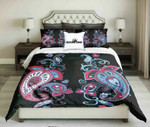 Curved Pattern Bright Black Colour| kings3D Customize Bedding Set Duvet Cover SetBedroom Set Bedlinen , Comforter Set