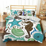 Wholesale Bedding-3D Seahorse Natural Scenery Underwater World Duvet Cover Set EXR8302 , Comforter Set
