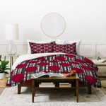 Lisa Argyropoulos Holiday Plaid and Dots Red Duvet Cover , Comforter Set
