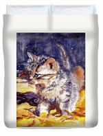 Pussy On A Yellow Blanket 3D Personalized Customized Duvet Cover Bedding Sets Bedset Bedroom Set , Comforter Set