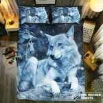 Lonely Wolf3D Customize Bedding Set Duvet Cover SetBedroom Set Bedlinen , Comforter Set