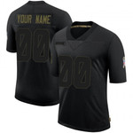 Custom Dallas Cowboys Men's Limited Custom 2020 Salute To Service Jersey - Black
