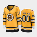 Women Boston Bruins Custom #00 2021 Special Edition Jersey - Gold