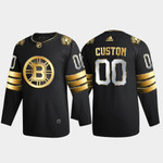 Boston Bruins Custom #00 2020-21 2021 Golden Edition Limited Authentic Black Jersey