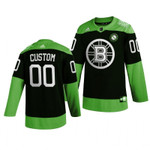 Boston Bruins Hockey Fight nCoV Custom Green Jersey