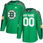 Custom NHL Boston Bruins Personalized Green St. Patrick’s Day Custom Practice NHL Jersey
