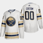Buffalo Sabres #00 Custom White 50th Anniversary Third Authentic Jersey