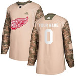 Custom Detroit Red Wings  Authentic Veterans Day Practice Jersey (Camo)