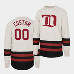 Custom Detroit Red Wings Center Ice Crew White Retro Cotton Jersey