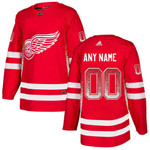 Detroit Red Wings Red Men's Customized Drift Fashion  Jersey