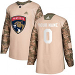 Youth  Florida Panthers Customized Authentic Camo Veterans Day Practice Jersey