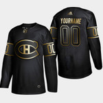 Montreal Canadiens Custom #00 2019 NHL Golden Edition Authentic Player Jersey - Black - Youth