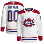 Men's  White Montreal Canadiens Away - Authentic Primegreen Custom Jersey