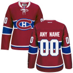 Women's Montreal Canadiens Red Home Custom Stitched NHL 2016 Reebok Hockey Jersey