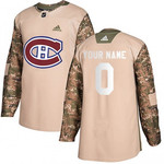 Montreal Canadiens Custom Official Camo  Authentic Adult Veterans Day Practice NHL Hockey Jersey