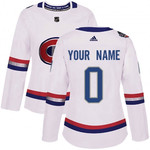 Women's Custom Montreal Canadiens  Authentic White 2017 100 Classic Jersey