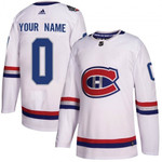 Youth Custom Montreal Canadiens  Authentic White 2017 100 Classic Jersey