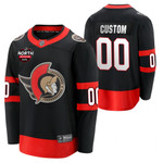 Ottawa Senators Custom 2021 North Division Patch Black Jersey Home