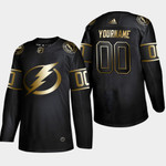 Men's Tampa Bay Lightning Custom 2019 NHL Golden Edition Authentic Player Black Jersey
