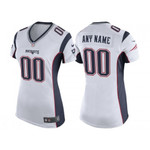 Women New England Patriots White Game Customized Jersey