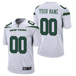New York Jets Game Road Jersey - White - Custom - Youth