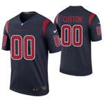 Houston Texans Navy Color Rush Legend Customized Jersey