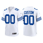 Youth Custom Indianapolis Colts 2021 White Throwback Game Jersey