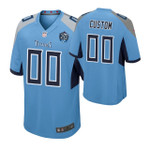 Youth - Tennessee Titans #00 Custom Light Blue Game Jersey