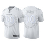 Denver Broncos Custom White MVP Platinum Limited Jersey