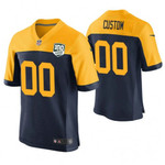 Men's Green Bay Packers Navy 100th Anniversary Elite Customized Jersey