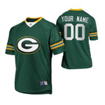 Men's Green Bay Packers Custom #00 Majestic Replica Green Jersey