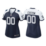 Women's Custom Dallas Cowboys Navy Alternate Game Jersey