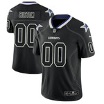 Men's Dallas Cowboys 2018 Lights Out Color Rush Limited Black Customized Jersey