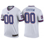 Men's New York Giants White Color Rush Legend Customized Jersey