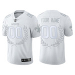 New Orleans Saints #00 Custom White Platinum Limited Jersey