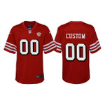 Youth San Francisco 49ers Custom Scarlet 75th Anniversary Throwback Game Jersey
