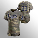 Men's Tampa Bay Rays Custom Camo 2021 Armed Forces Day Authentic Jersey