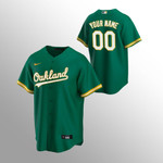 Men's Oakland Athletics Custom #00 Green Replica Alternate Jersey
