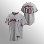 Men's Los Angeles Angels Custom #00 Gray Replica Road Jersey