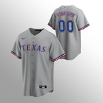 Youth Texas Rangers Custom #00 Gray 2020 Replica Road Jersey