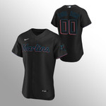 Men's Miami Marlins Custom Authentic Black 2020 Alternate Jersey