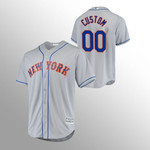 Custom New York Mets Gray Cool Base Road Official Player Jersey